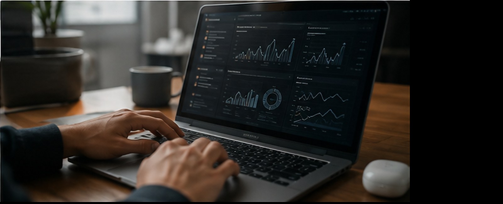 Laptop met dashboard